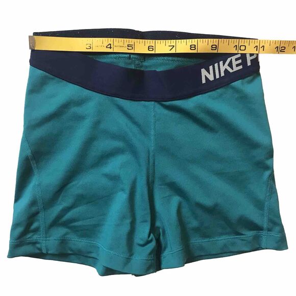 Nike PRO Dri-Fit Teal 3” Shorts Womens Small Compression Workout 725443-467 - Picture 7 of 12